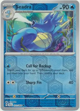 Seadra Shrouded Fable 011/064 Common Reverse Holo