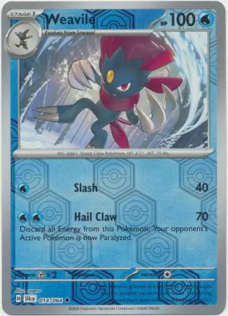 Weavile Shrouded Fable 014/064 Uncommon Reverse Holo
