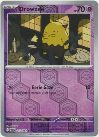 Drowzee Shrouded Fable 016/064 Common Reverse Holo