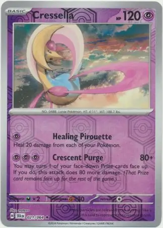 Cresselia Shrouded Fable 021/064 Rare Reverse Holo