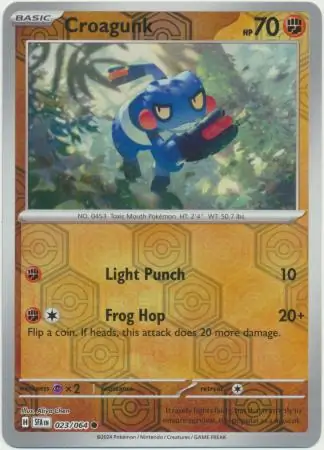 Croagunk Shrouded Fable 023/064 Common Reverse Holo