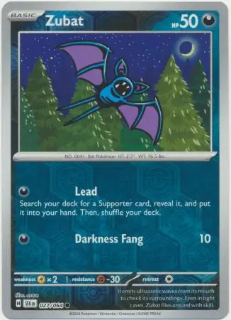 Zubat Shrouded Fable 027/064 Common Reverse Holo