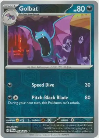 Golbat Shrouded Fable 028/064 Common Reverse Holo