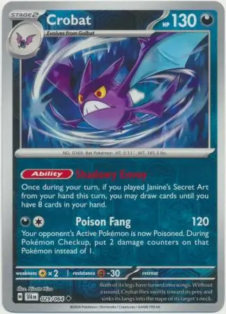 Crobat Shrouded Fable 029/064 Uncommon Reverse Holo