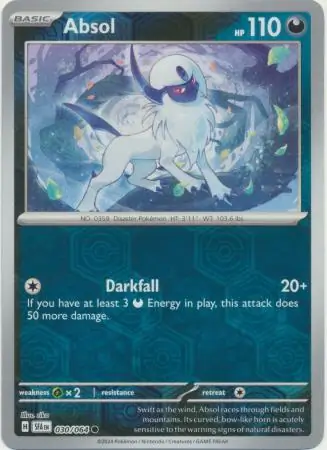 Absol Shrouded Fable 030/064 Common Reverse Holo
