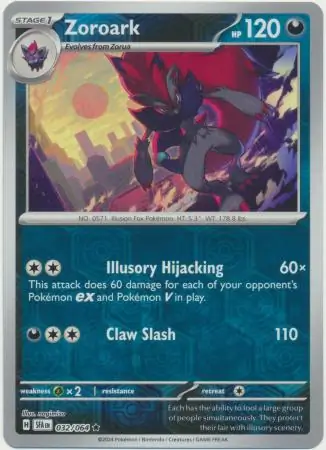 Zoroark Shrouded Fable 032/064 Rare Reverse Holo