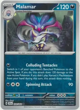 Malamar Shrouded Fable 034/064 Uncommon Reverse Holo