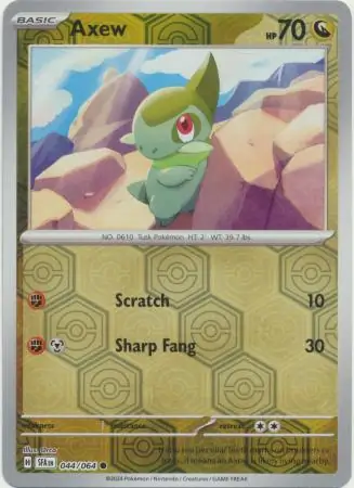 Axew Shrouded Fable 044/064 Common Reverse Holo