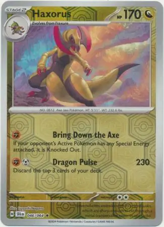 Haxorus Shrouded Fable 046/064 Rare Reverse Holo