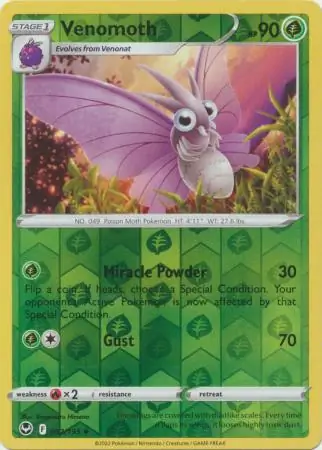 002/195 Venomoth SIT Uncommon Reverse Holo