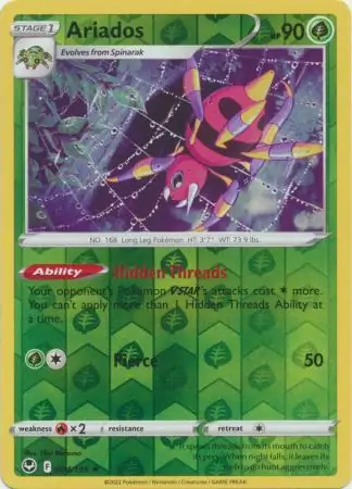 Ariados Silver Tempest 004/195 Rare Holo Reverse Holo
