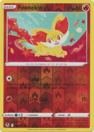 025/195 Fennekin SIT Common Reverse Holo
