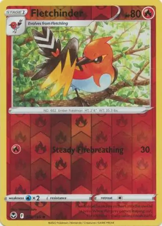 Fletchinder Silver Tempest 028/195 Uncommon Reverse Holo