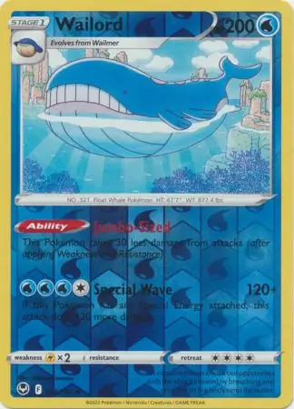 038/195 Wailord SIT Uncommon Reverse Holo