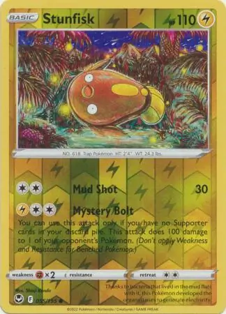 Stunfisk Silver Tempest 055/195 Common Reverse Holo