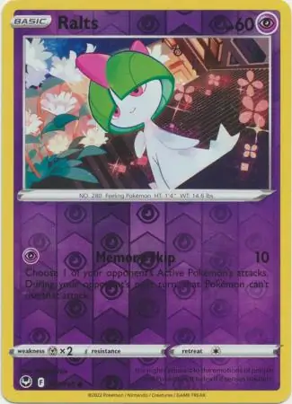 Ralts Silver Tempest 067/195 Common Reverse Holo