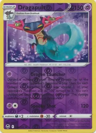 Dragapult Silver Tempest 089/195 Rare Holo Reverse Holo