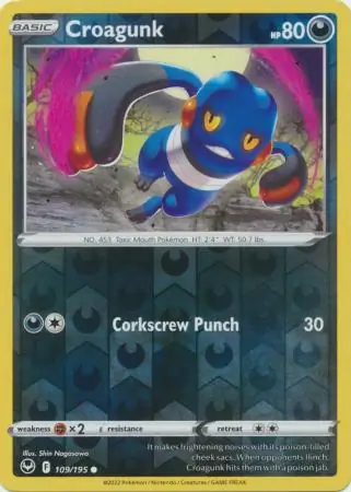 Croagunk Silver Tempest 109/195 Common Reverse Holo