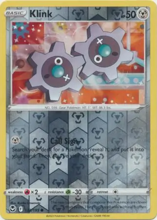 Klink Silver Tempest 123/195 Common Reverse Holo