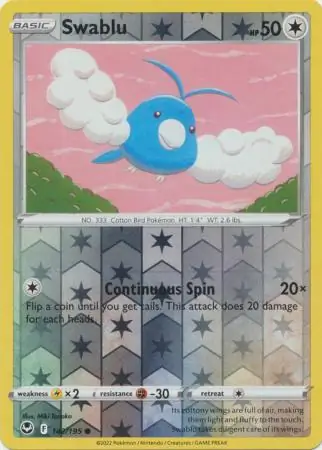 Swablu Silver Tempest 142/195 Common Reverse Holo