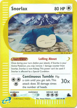 100/144 Snorlax SK Common Reverse Holo
