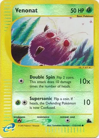 112/144 Venonat SK Common Reverse Holo
