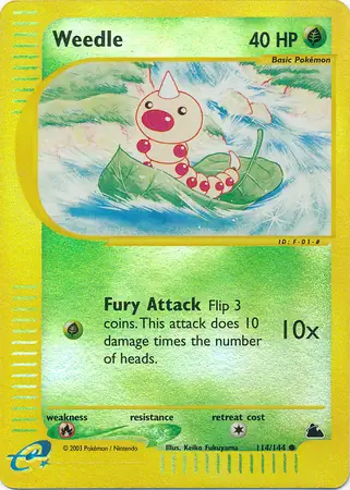 114/144 Weedle SK Common Reverse Holo