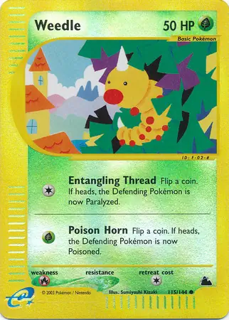 115/144 Weedle SK Common Reverse Holo