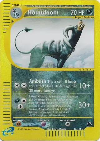 12/144 Houndoom SK Rare Reverse Holo