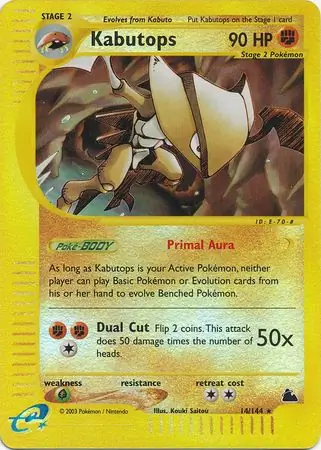 14/144 Kabutops SK Rare Reverse Holo