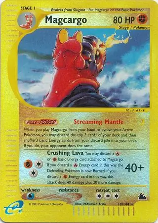 18/144 Magcargo SK Rare Reverse Holo