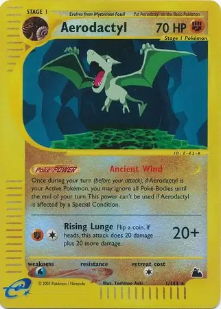 1/144 Aerodactyl SK Rare Reverse Holo
