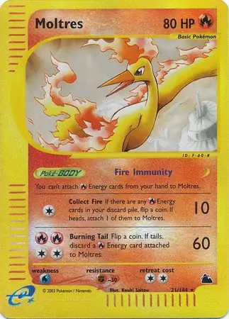 21/144 Moltres SK Rare Reverse Holo