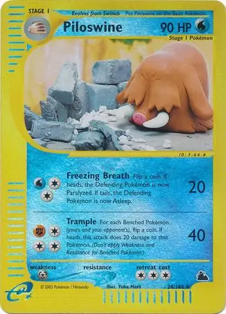 24/144 Piloswine SK Rare Reverse Holo