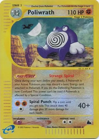 26/144 Poliwrath SK Rare Reverse Holo