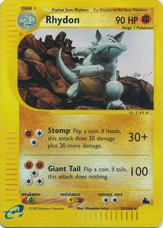 29/144 Rhydon SK Rare Reverse Holo
