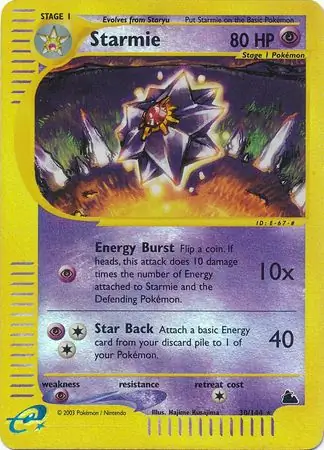 30/144 Starmie SK Rare Reverse Holo