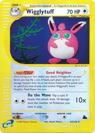 Wigglytuff Skyridge 34/144 Rare Reverse Holo