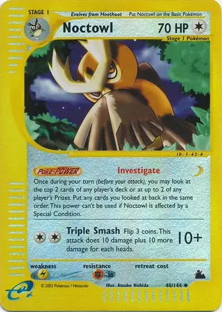 40/144 Noctowl SK Uncommon Reverse Holo