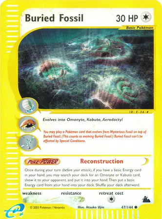 47/144 Buried Fossil SK Common Reverse Holo