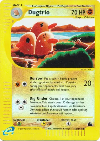 52/144 Dugtrio SK Common Reverse Holo