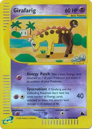 58/144 Girafarig SK Common Reverse Holo