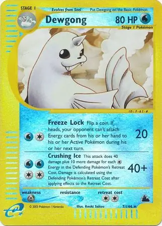 Dewgong Skyridge 7/144 Rare Reverse Holo