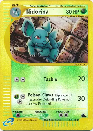 83/144 Nidorina SK Common Reverse Holo