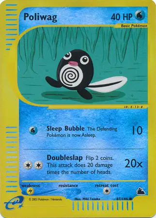 87/144 Poliwag SK Common Reverse Holo