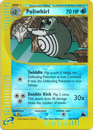 88/144 Poliwhirl SK Common Reverse Holo