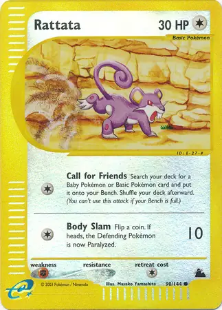 90/144 Rattata SK Common Reverse Holo