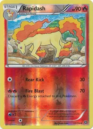 17/114 Rapidash STS Uncommon Reverse Holo