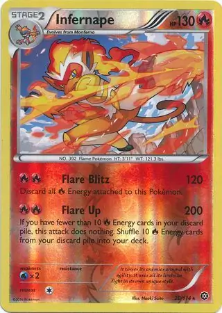 Infernape Steam Siege 20/114 Rare Holo Reverse Holo