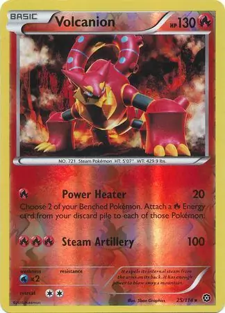 25/114 Volcanion STS Rare Reverse Holo